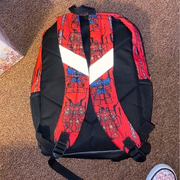 Avengers Transformers backpack has reflective straps, laptop pouch and room. - Picture 2 of 8